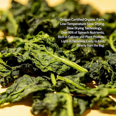 8oz Dehydrated Spinach Flakes for Cooking, Soups, and Camping Meals - Perfect for Long-Term Storage