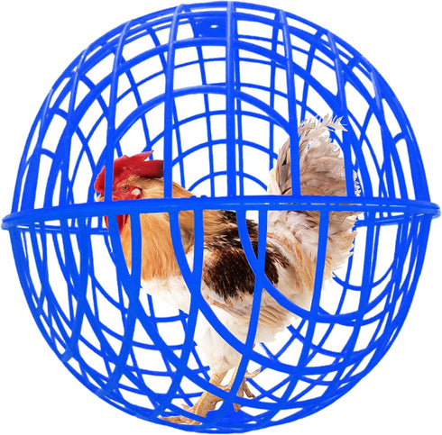 15.7" Ball-Shaped Movable Chicken Coop,Pigeon Rabbit Duck Safe Walking Net,Preventing Trampled by