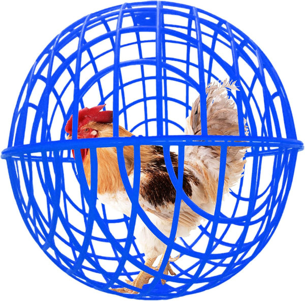 15.7" Ball-Shaped Movable Chicken Coop,Pigeon Rabbit Duck Safe Walking Net,Preventing Trampled by