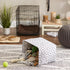 Bone Dry Pet Storage Collection, Lattice Paw Print, Medium Rectangle, White/Gray