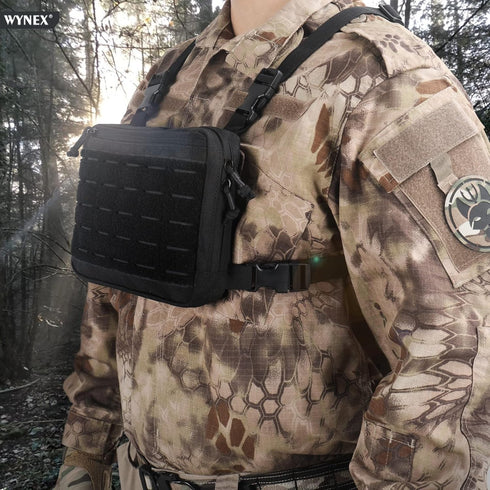 WYNEX Tactical Chest Rig Bag, Molle Chest Pouch Utility Recon Kit Bag