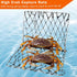 2 Set QualyQualy Castable Crab Trap Kit, Foldable Crabbing Net with Rope & Bait Clip, Crab Snare/Pots/Traps for Blue