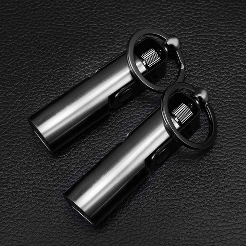SOMGEM Permanent Match Keychain 2 Pack - Kerosene Refillable Waterproof Flint Fire Starter