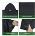 Swimming, Catalonia Hooded Surf Poncho, Changing Robe for Surfing Quick Dry Swim Pool Towel for Men Women, Black