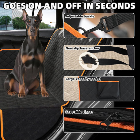 Smouatou Hammock,Suitable Dog Car Seat Cover for Back Seat, Sturdy Backseat Extender for Dogs,New Scratch Resistant