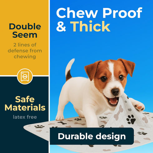 (Pack 2 34x36) GREEN LIFESTYLE Washable Pee Pads for Dogs - Waterproof Reusable Puppy Pads with Anti-Slip Backing, Pet