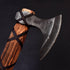 Viking Axe Real Handmade Carbon Steel Ragnar Lothbrok Hunting Axe with Leather Sheath