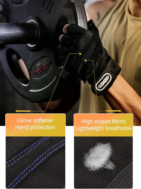 SUJAYU Workout Gloves, Gym Gloves for Men, Wrist Wraps Lifting Wrist Wraps Gloves for Working Out, Hand Out Gloves