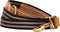Blueberry Pet 6 ft x 3/4" Polyester Fabric Webbing and Soft Genuine Leather Dog Leash, Chocolate and Taupe