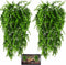 HERCOCCI 2 Pack Reptile Plants, Artificial Hanging Vines Habitat Decorations with Suction Cup for Bearded Dragon,