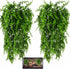 HERCOCCI 2 Pack Reptile Plants, Artificial Hanging Vines Habitat Decorations with Suction Cup for Bearded Dragon,