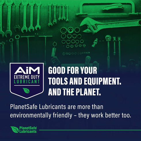 1oz PlanetSafe Lubricants AiM Bike Chain Lube - - Bicycle Chain Lubricant for Road, Mountain & MTB Bikes - Dry and Wet