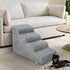 Dog Stairs for Small Dogs, 4 Steps High Density Foam Ramp, Extra Wide Non-Slip Bottom for High Beds, Couch, and Sofa,