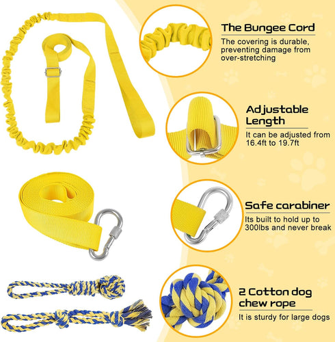 XiaZ Dog Bungee Tug Toy, Outdoor Hanging Tug of War Toy for Small Medium Large Dogs