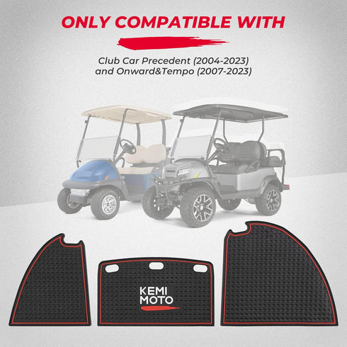 KEMIMOTO Golf Cart Dash Mats - Compatible with Club Car Precedent (2004-2023) and Onward&Tempo (2007-2023)
