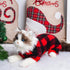 Pet Christmas Pajamas, X-Large Red Black Buffalo Plaid Jumpsuit for Dogs & Cats, Soft Winter Clothes