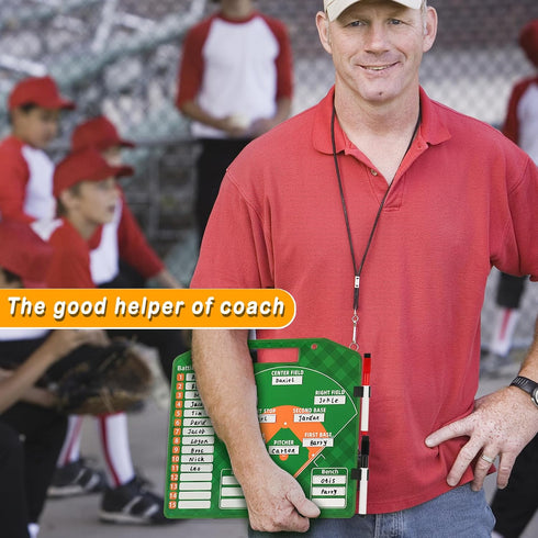 Magnetic Baseball Lineup Board with 40 Sheets Lineup Cards for Coaches, Dugout Accessories