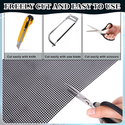 8Pcs Plastic Mesh Canvas Sheets for Embroidery Aquarium Fish Tank Divider, Plastic Grid Isolation Board Partition