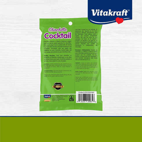 Vitakraft Chinchilla Cocktail Mixed Fruit Treat, 4.5 oz Pouch