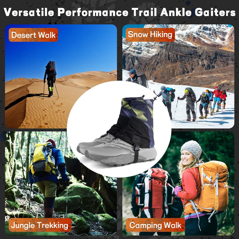 Pilipane Sandproof Waterproof Leg Trail Gaiters, Lightweight Breathable for Men Women Hiking, Camping, Hunting