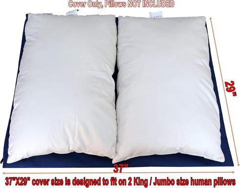DIY Pet Bed Pillow Duvet Waterproof Cover for Dog or Cat, Medium (37"X29", Vibrant Navy Blue, Cover Only)
