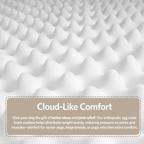 MidWest Homes for Pets Orthopedic Egg-Crate Nesting Pet Bed with Teflon Fabric Protector, XS Brown