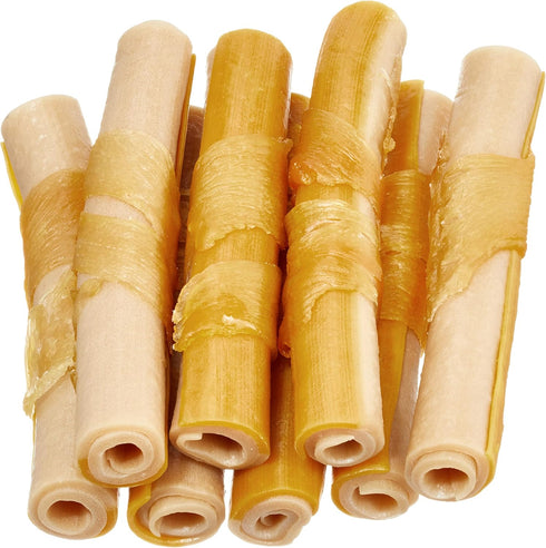 Chicken Wrapped Medium Sticks, Peanut Butter Flavor - 8 Count by Amazon Brand - Wonder Bound