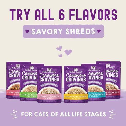(2.8 oz, 12 Pack) Stella & Chewy's Carnivore Cravings Wet Cat Food - Premium Pouches - Grain Free, High Protein Chicken