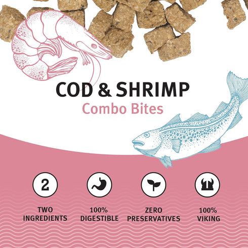 Icelandic+ Cod & Shrimp Combo Bites Dog Treat - 3.0-oz Bag