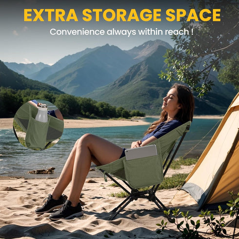 Backpacking 330Lbs Backpack Overmont Ultralight Portable Camping Chair- Lightweight Folding Chair, Support up