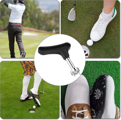Mozeat Lens Golf Shoe Spikes Wrench Stainless Steel Multifunction Golf Shoes Cleat Wrench Adjustment Cleat Key