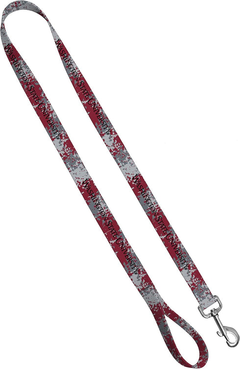 Leash 1" x 6', Washington State - Red/Grey Digi