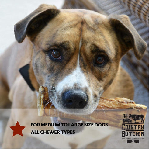 7" Beef Marrow Dog Bones for Large & Medium Breed Chewers, Natural, Tough Chew Toy, Made in The USA, 6 Count