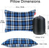 Outdoor Camping Pillow Lightweight, Compressible, Flannel Travel Pillow Cases, Washable Removable Pillow Cover Camping and Backpacking Blue by RISEPRO