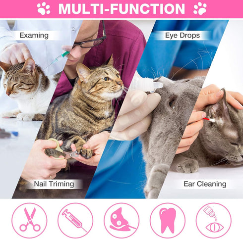 Cat Shower Net Bag Grooming Bathing, Adjustable Washing Bag for Cat Restraint Accessories Prevent Biting Scratching