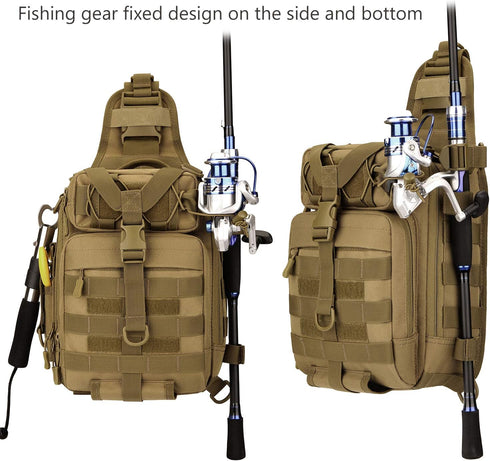 Pack Backpack Protector Plus Tactical Sling Bag Military MOLLE Crossbody Chest Shoulder (Patch Included) | Chest