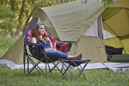 Guide Gear Portable Folding Camping Chair Foot Stool - Black