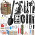 LUXMOM Survival Kit and First Aid Kit, 142Pcs Professional Gear with Molle Pouch for Men Camping Outdoor
