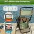 TeqHome Portable Foldable Fishing Chair with Cooler Bag, Lightweight Folding Camping Chair, Outdoor Backrest Stool