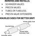 Presta Valve Core Removal Tool for Bike Tires