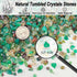 EZEELAI 3 Lb Green Agate Crushed Stone Crystal Chips Bulk, Natural Polished Aquarium Stones Pebbles Irregular