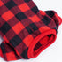 Pet Christmas Pajamas, X-Large Red Black Buffalo Plaid Jumpsuit for Dogs & Cats, Soft Winter Clothes