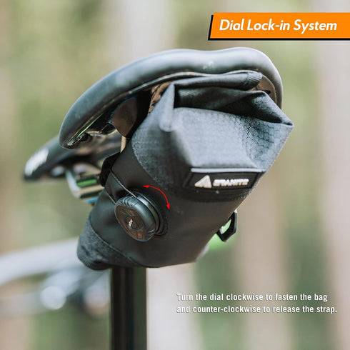 Granite Quiver Tool Roll Bag for Gravel, Road, Mountain Bike, Roll Up Tool Bag with Dial Lock-In System