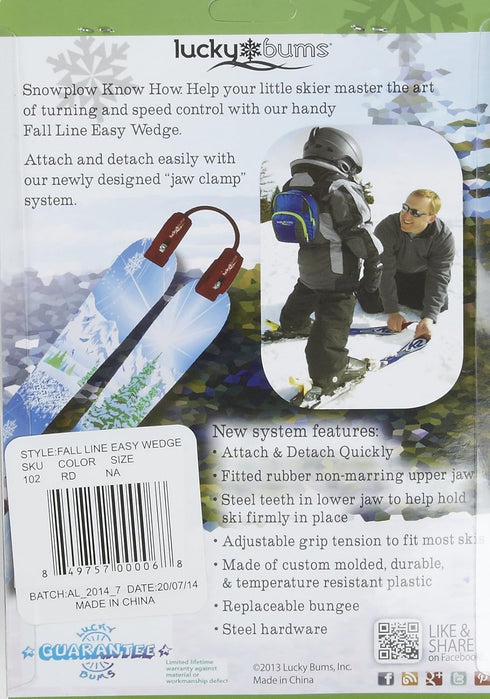 Lucky Bums Fall Line Easy Wedge Ski Tip Connector for Stability