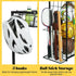 NuoyuanShen 3 Sports Equipment Organizer, Small Garage Ball Storage Rack with Elastic Straps and Hooks, Garage