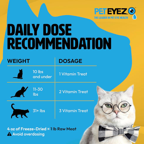 Pet Eyez Vitamin Treats for Cats, Tear Stain Remover, Eye Health Support, Lamb Flavor, 1oz