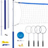 Sets Set Franklin Sports Volleyball + Badminton - Beach + Backyard Game - Volleyball, Pump, Badminton Rackets, Birdies