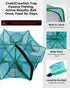 DHOEM 3 Pack 12"x21" 1" Collapsible Hexagon Crab Trap, Cylindrical Crawfish & Bait Trap with Entry Holes, Lobster