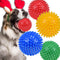 Dog Balls 4.5” Squeaky Toys, Spikey Dog Ball for Aggressive Chewers, Heavy Duty Teething Balls for Large Medium Dogs (4