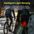 Smart Bicycle Brake Tail Light with Vibration Sensing, Wireless Remote Turn Signals, USB-C Rechargeable Rear Lights
